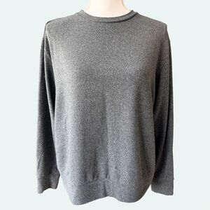 UNIQLO Crewneck Sweater Soft Stretch Athleisure Long Sleeve Heather Gray Size S